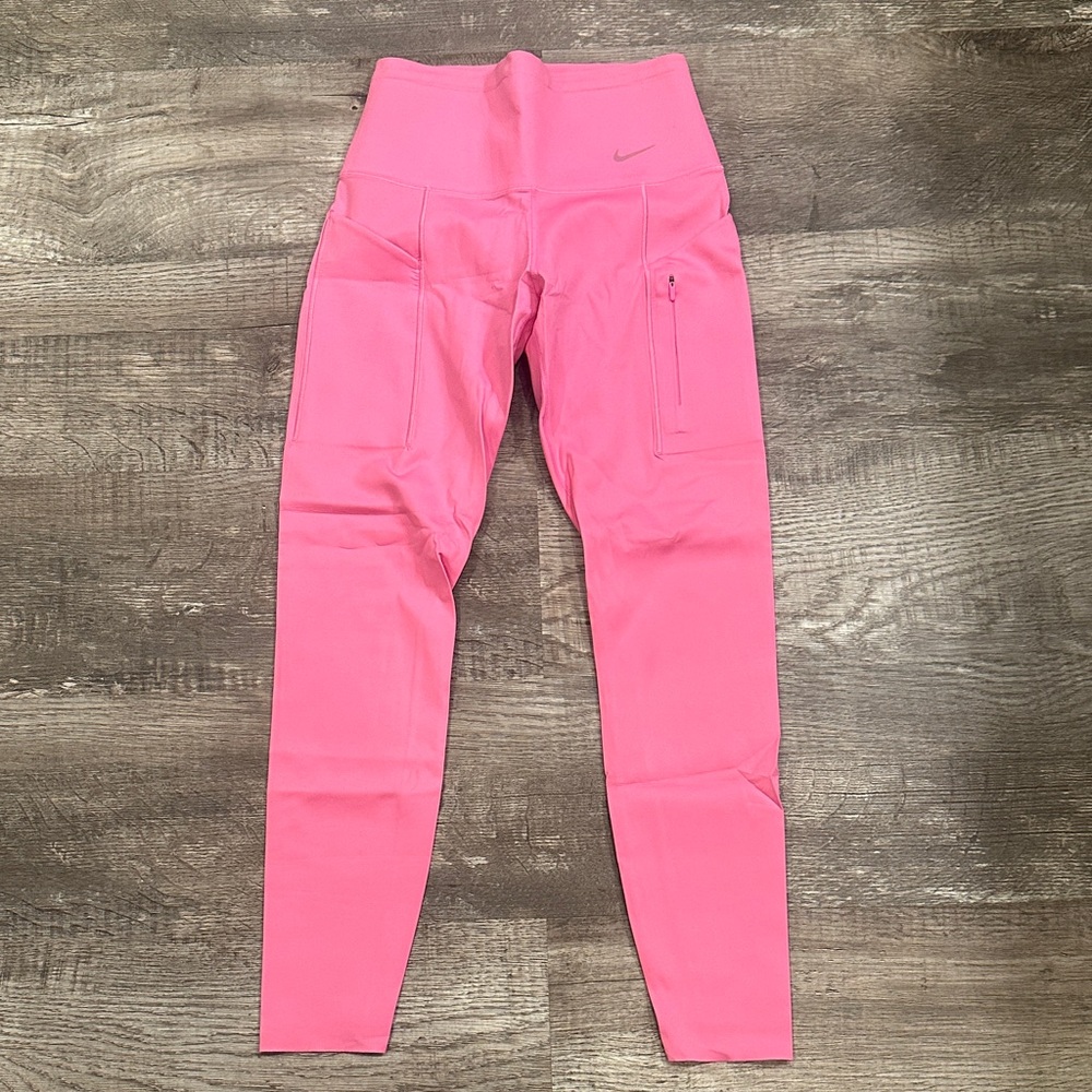 Nike Pink High-Waist Pocket Leggings Size S